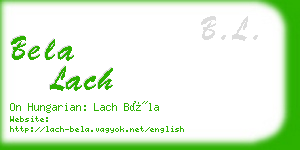 bela lach business card